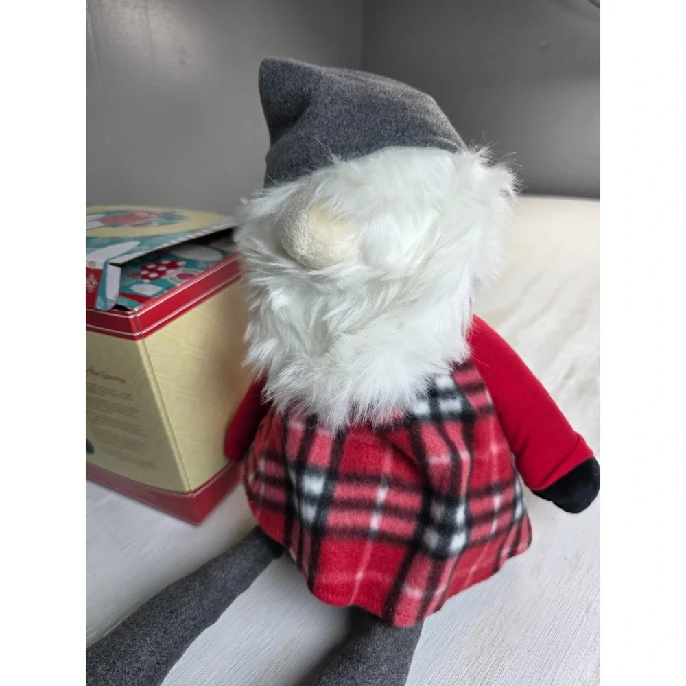 Scentsy Buddy Gnordy the Gnome Plush Red Plaid Holiday Decor Cottagecore 16in